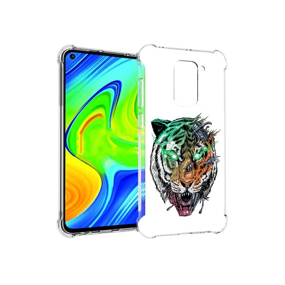 Чехол MyPads Tocco для Xiaomi Redmi Note 9 робо-тигр (PT150805.258.584)