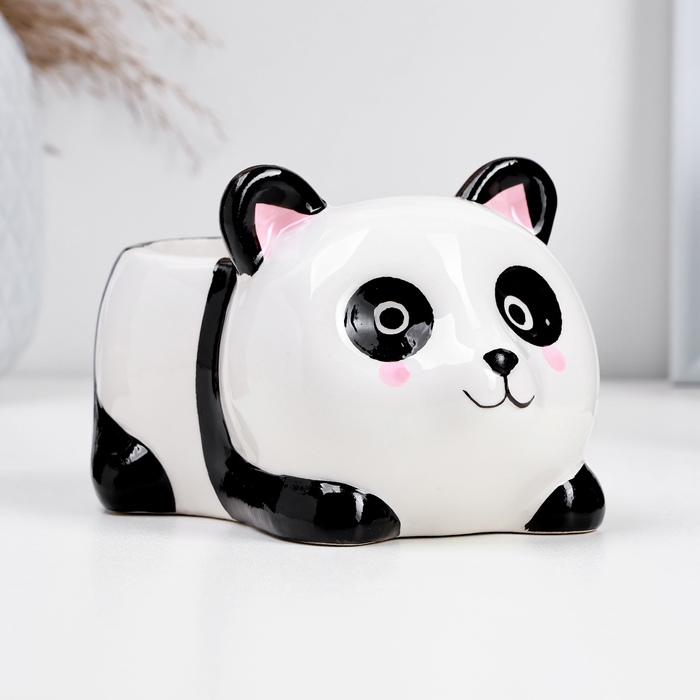 

Кашпо TAKE IT EASY Панда Маша 14х9х8см 10631592, Белый