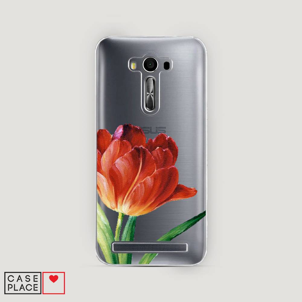 

Чехол Awog на Asus Zenfone 2 Laser ZE550/551KL "Красный тюльпан", Оранжевый;зеленый, 40250-8