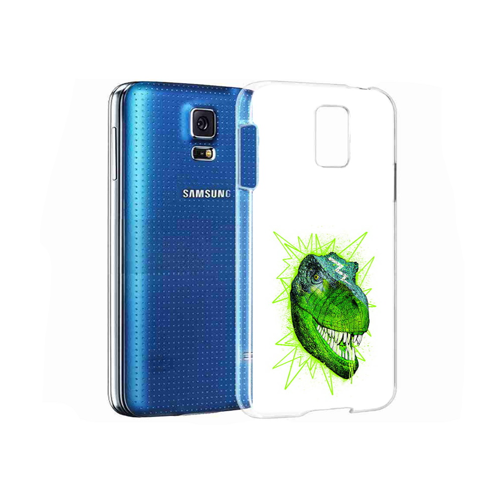 

Чехол MyPads Tocco для Samsung Galaxy S5 зеленый динозавр (PT12196.512.358), Прозрачный, Tocco