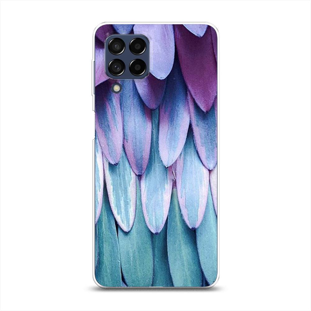 

Чехол на Samsung Galaxy M53 "Синее перо", Фиолетовый;голубой, 2105850-3