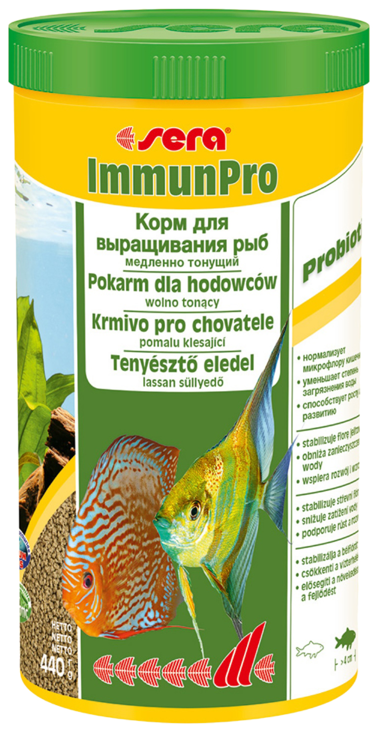 

Корм для рыб Sera ImmunPro, гранулы, 1 л, ImmunPro 1000 мл 440 г