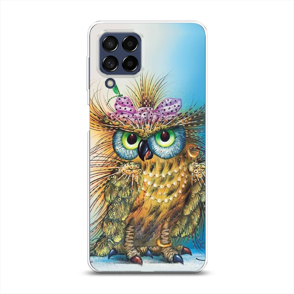 

Чехол на Samsung Galaxy M53 "Модная сова", Коричневый;голубой, 2105850-1