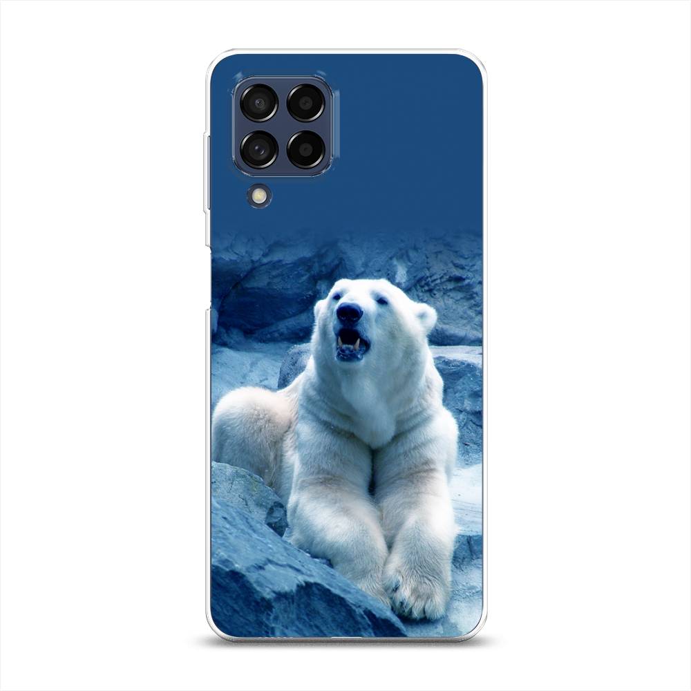 

Чехол на Samsung Galaxy M53 "Белый медведь", Голубой;белый, 2105850-1