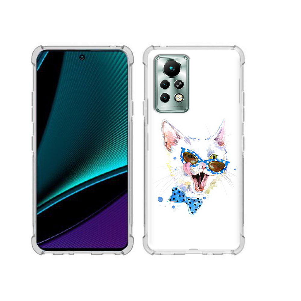 

Чехол MyPads Tocco для Infinix Note 11 Pro белый кот, Прозрачный, Tocco