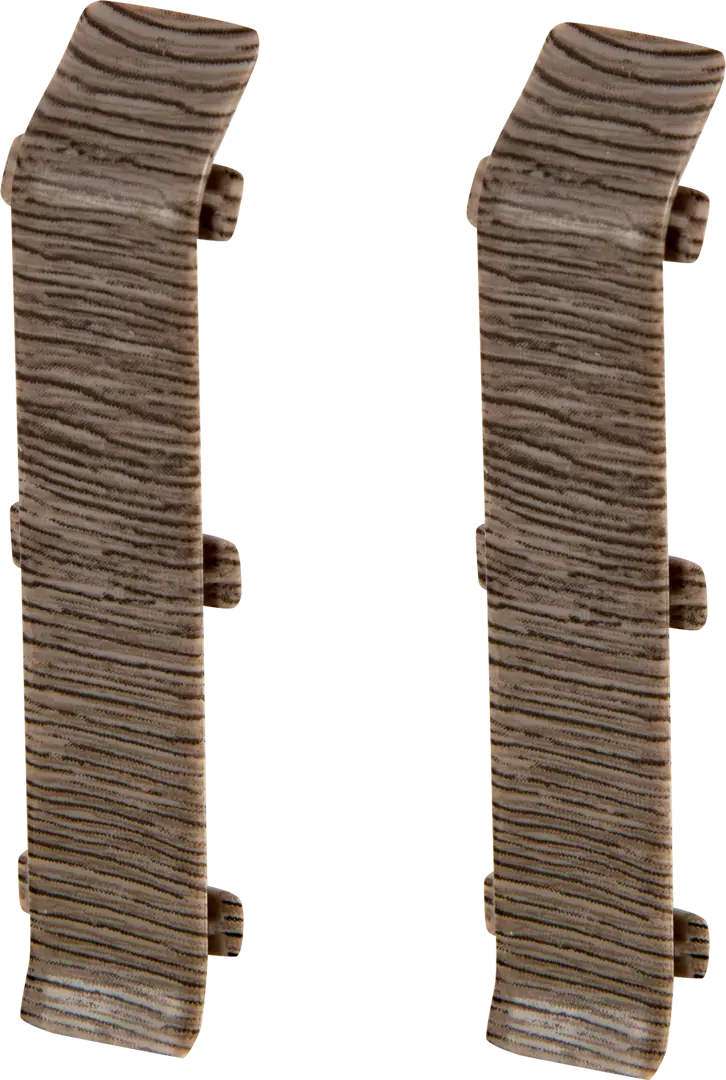 Соединитель для плинтуса «Дуб макао», высота 80 мм, 2 шт. соединитель для плинтуса lider 62 мм 341м дуб пальмира 2 шт