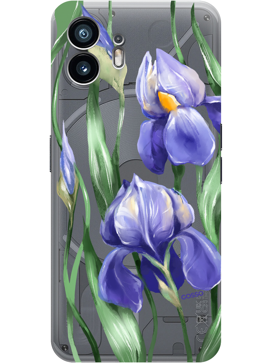 

Силиконовый чехол на Nothing Phone (2) с принтом "Удивительные ирисы" прозрачный, Прозрачный;белый;синий, 784811521