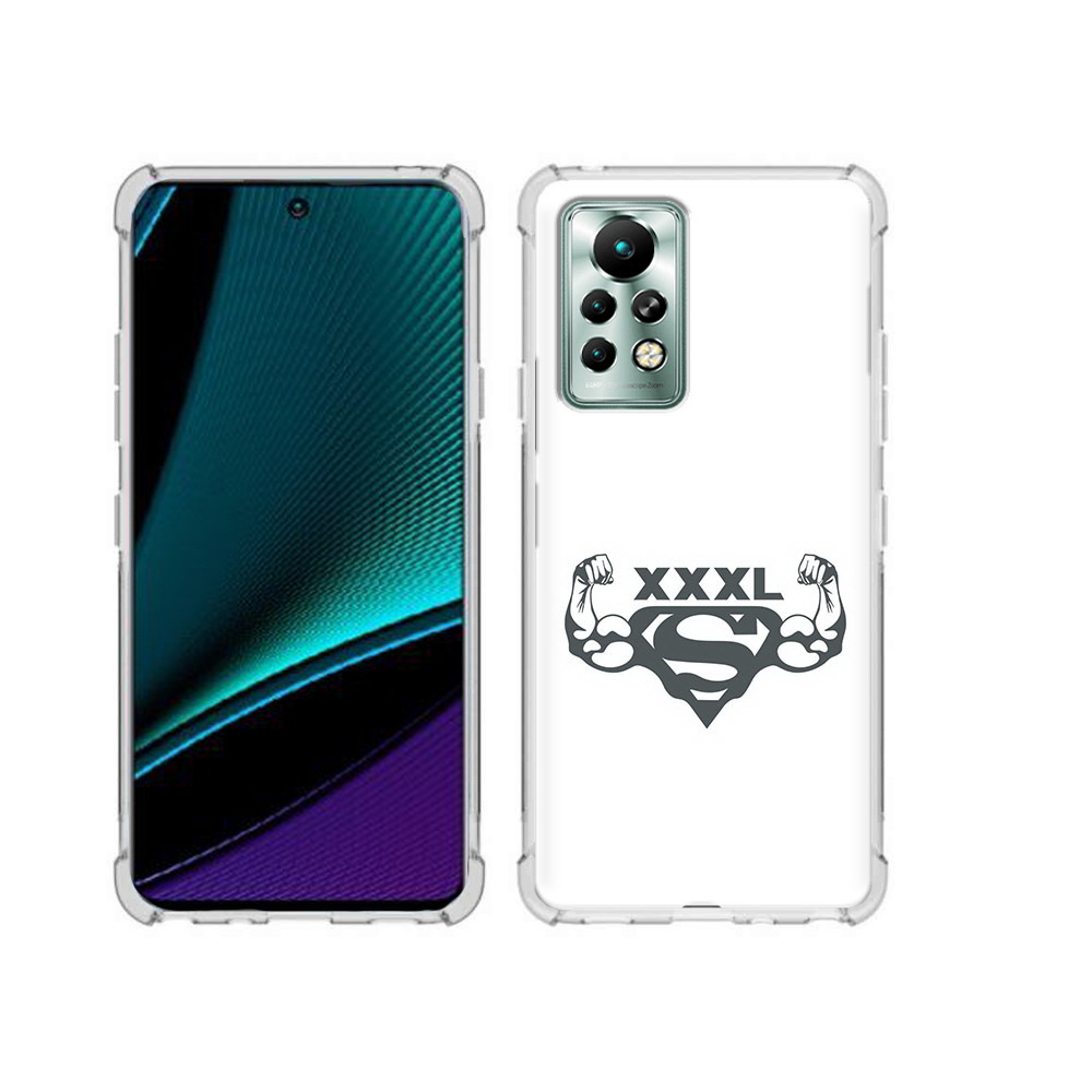 

Чехол MyPads Tocco для Infinix Note 11 Pro бодибилдинг супермен, Прозрачный, Tocco