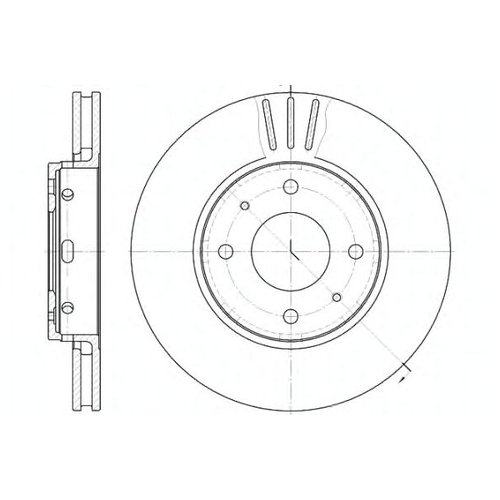 фото Тормозной диск передний remsa 658510 для mitsubishi carisma; volvo s40 i, v40