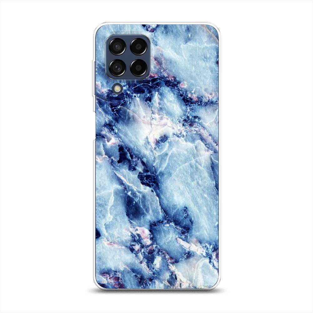 

Чехол на Samsung Galaxy M53 "Мрамор с синими прожилками", Синий, 2105850-3