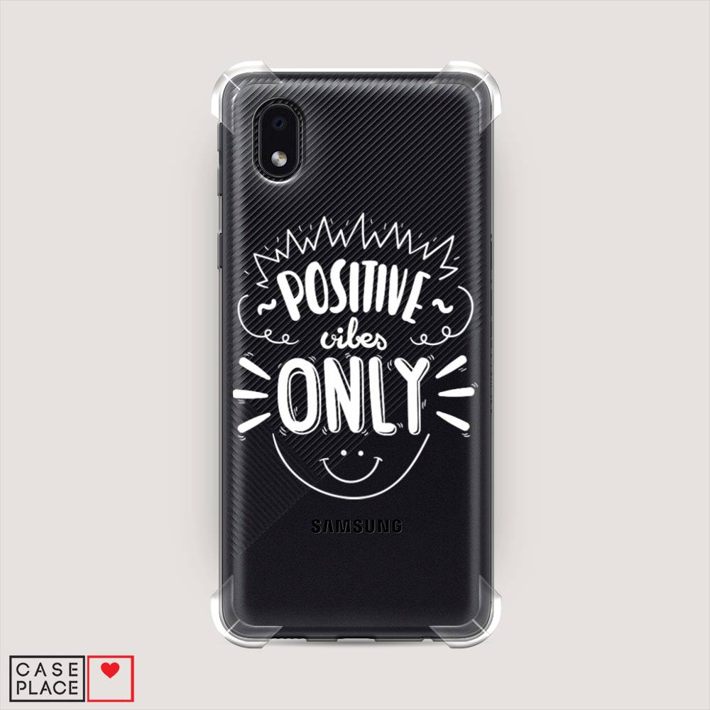 фото Чехол awog "positive vibes only графика" для samsung galaxy a01 core