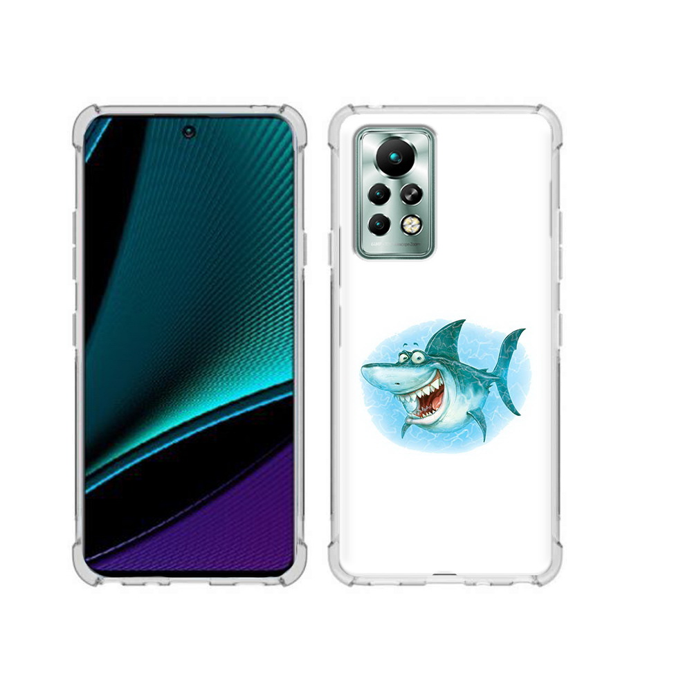 

Чехол MyPads Tocco для Infinix Note 11 Pro веселая акула, Прозрачный, Tocco