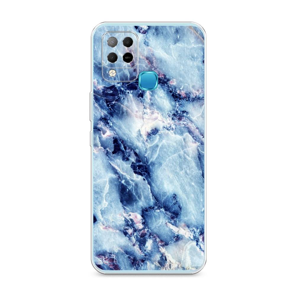 

Чехол на Infinix HOT 10S "Мрамор с синими прожилками", Синий, 3100250-3