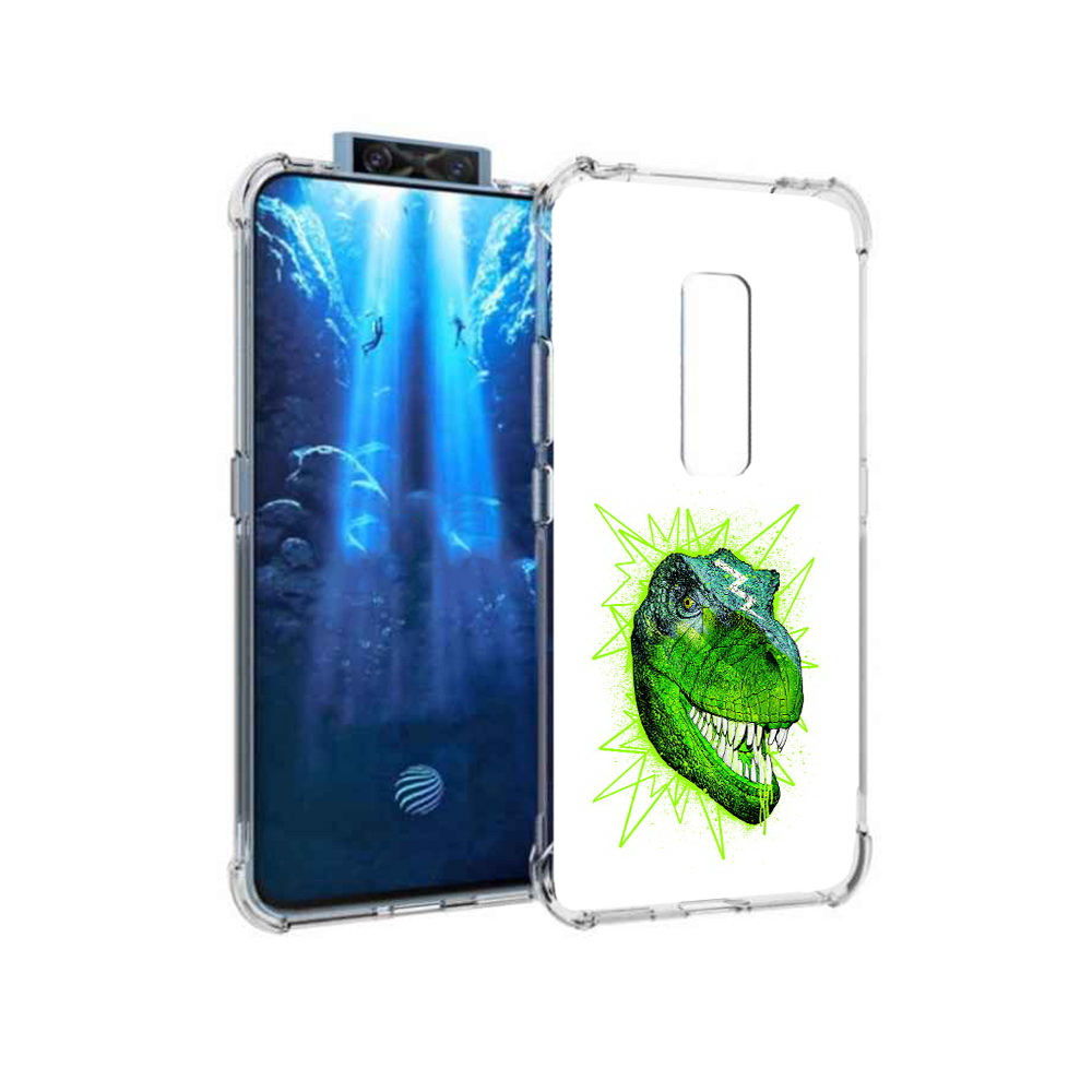 

Чехол MyPads Tocco для Vivo V17 Pro зеленый динозавр (PT226965.387.358), Прозрачный, Tocco