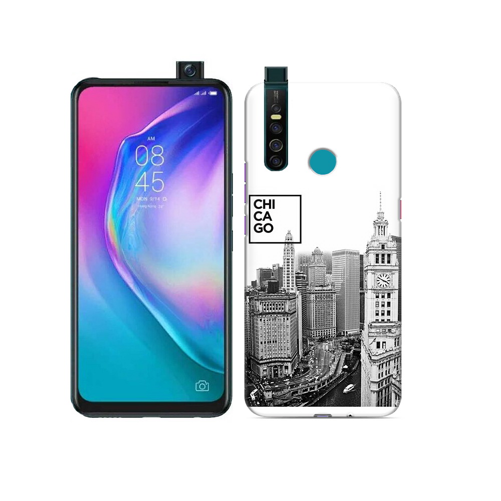 

Чехол MyPads Tocco для Tecno Camon 15 Pro черно белый чикаго, Прозрачный, Tocco