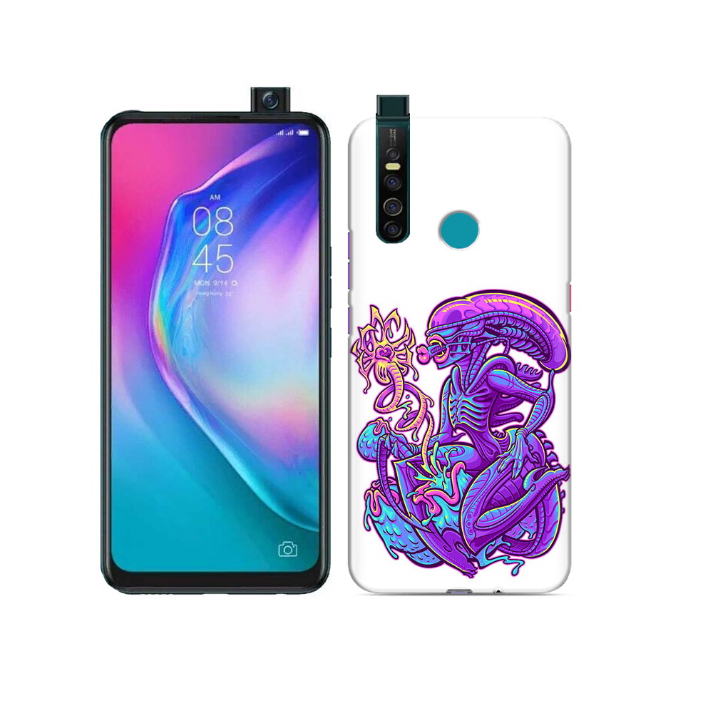 

Чехол MyPads Tocco для Tecno Camon 15 Pro чужой фиолетовый цвет, Прозрачный, Tocco