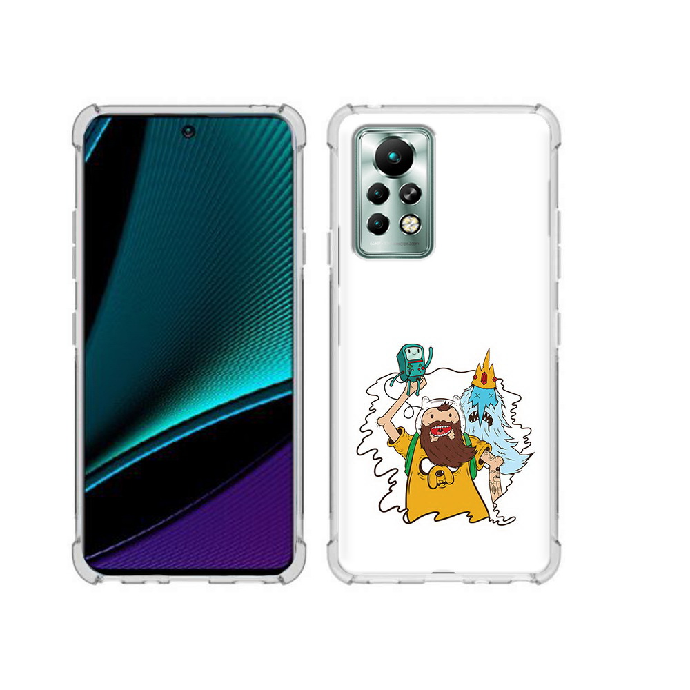 

Чехол MyPads Tocco для Infinix Note 11 Pro время приключений старый Финн, Прозрачный, Tocco