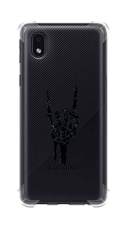 

Чехол Awog на Samsung Galaxy A01 Core / Самсунг A01 Core "Rock for a skeleton", Черный;прозрачный, 2101251-1