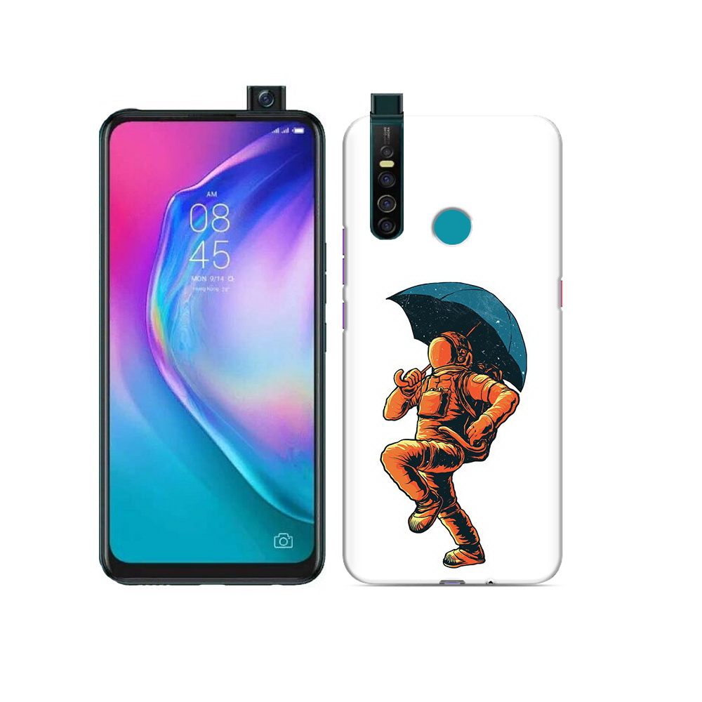 

Чехол MyPads Tocco для Tecno Camon 15 Pro шагающий космонавт с зонтом, Прозрачный, Tocco