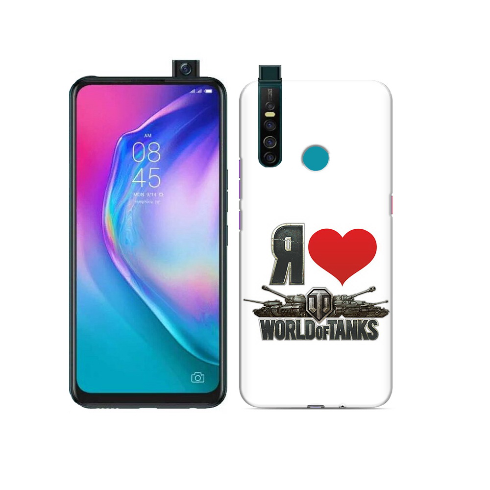 

Чехол MyPads Tocco для Tecno Camon 15 Pro я люблю ворлд оф танк, Прозрачный, Tocco