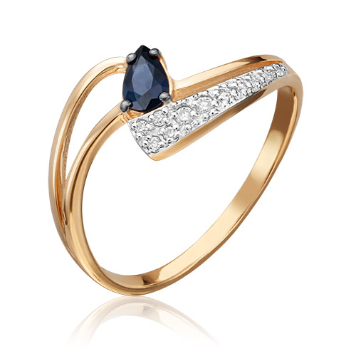 

Кольцо из золота р. , PLATINA jewelry 01-0704-00-105-1110-30, сапфир\бриллиант, 01-0704-00-105-1110-30