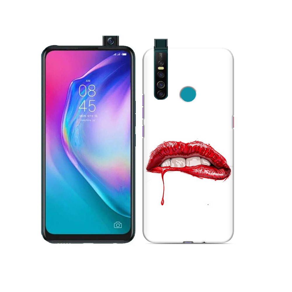 

Чехол MyPads Tocco для Tecno Camon 15 Pro яркие красные губы, Прозрачный, Tocco