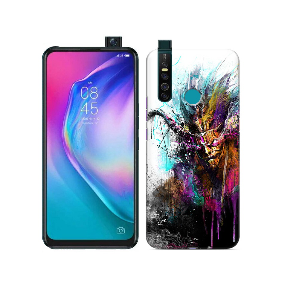 

Чехол MyPads Tocco для Tecno Camon 15 Pro яркий дьявол, Прозрачный, Tocco