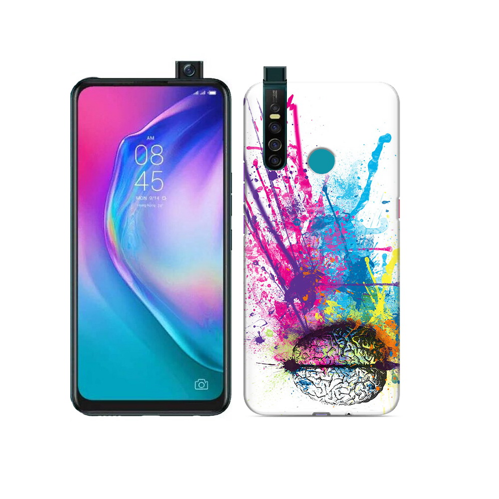 

Чехол MyPads Tocco для Tecno Camon 15 Pro яркий красочный мозг, Прозрачный, Tocco