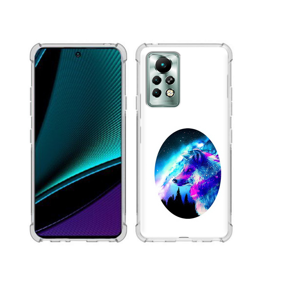 

Чехол MyPads Tocco для Infinix Note 11 Pro голубой волк, Прозрачный, Tocco