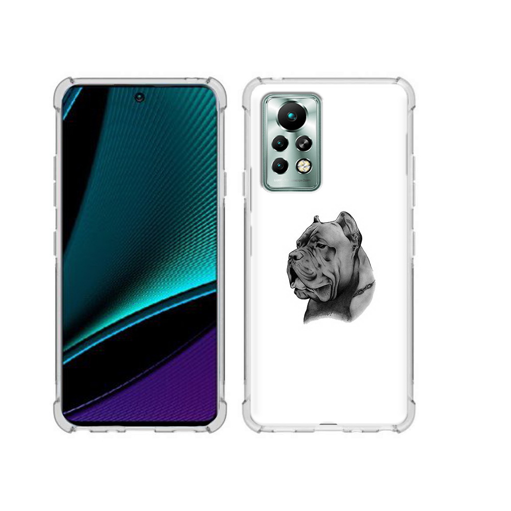 

Чехол MyPads Tocco для Infinix Note 11 Pro грозный бульдог, Прозрачный, Tocco