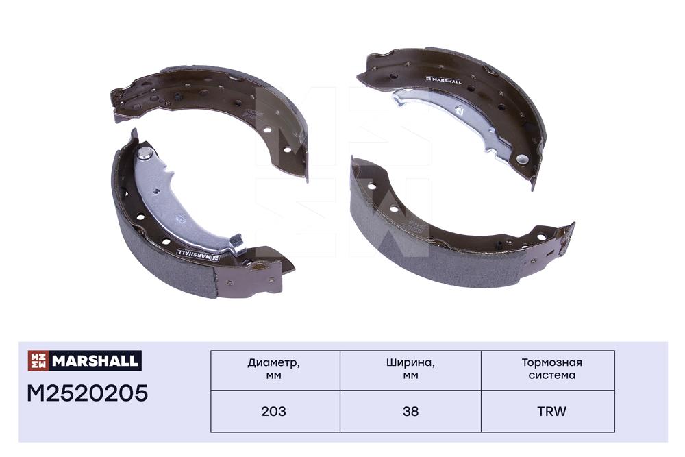 

Тормозные колодки барабанные задние Peugeot 206 98-, Renault Clio II 98-, Renault Logan I, M2520205