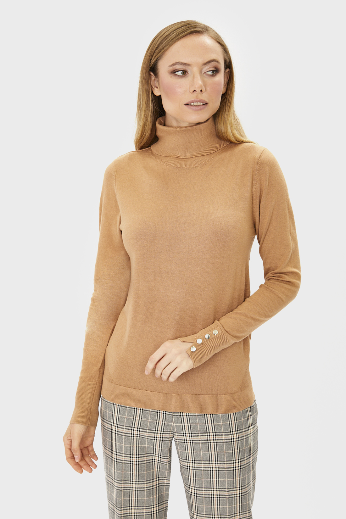 

Водолазка женская Baon B221508 бежевая 2XL, B221508