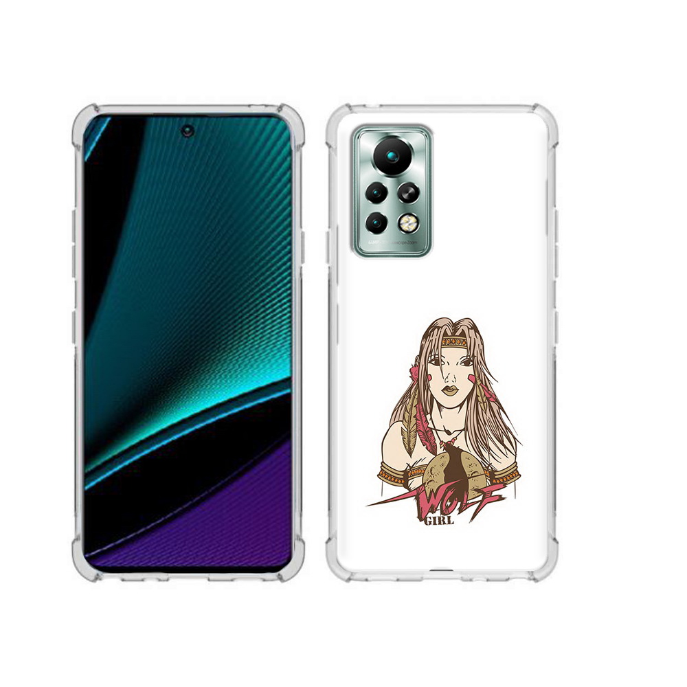 

Чехол MyPads Tocco для Infinix Note 11 Pro девушка волк, Прозрачный, Tocco