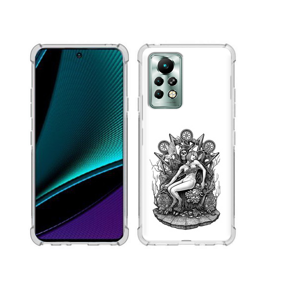 

Чехол MyPads Tocco для Infinix Note 11 Pro девушка на троне, Прозрачный, Tocco