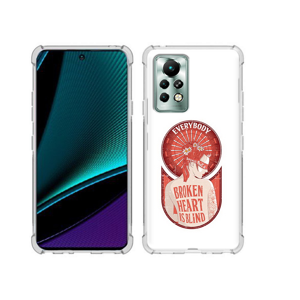 

Чехол MyPads Tocco для Infinix Note 11 Pro девушка разбитое сердце, Прозрачный, Tocco