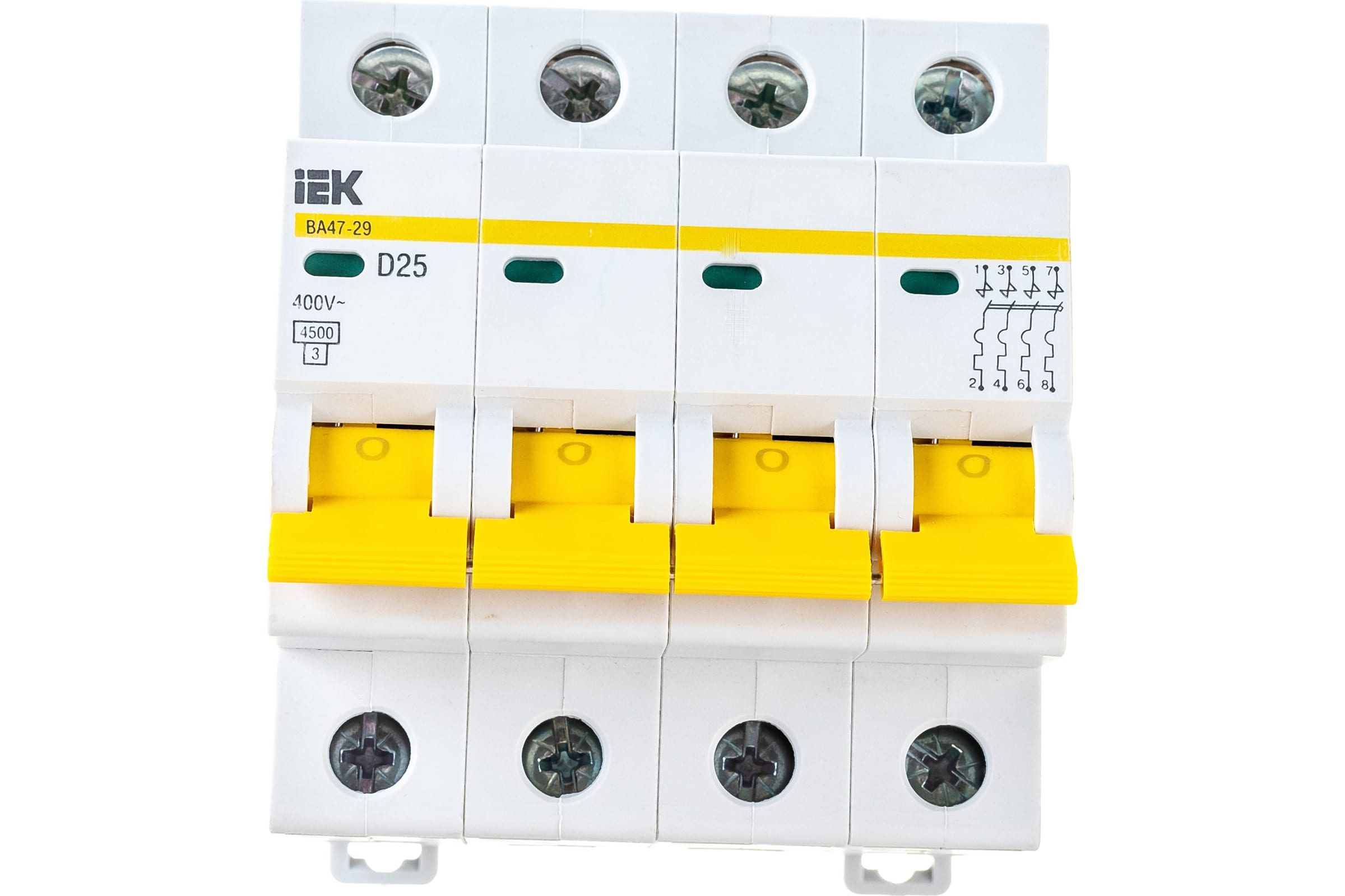 

IEK Авт. выкл.ВА47-29 4Р 25А 4,5кА х-ка D MVA20-4-025-D
