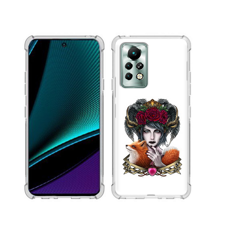 

Чехол MyPads Tocco для Infinix Note 11 Pro девушка с лисой, Прозрачный, Tocco