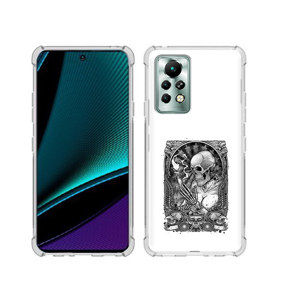 

Чехол MyPads Tocco для Infinix Note 11 Pro девушка скелет, Прозрачный, Tocco