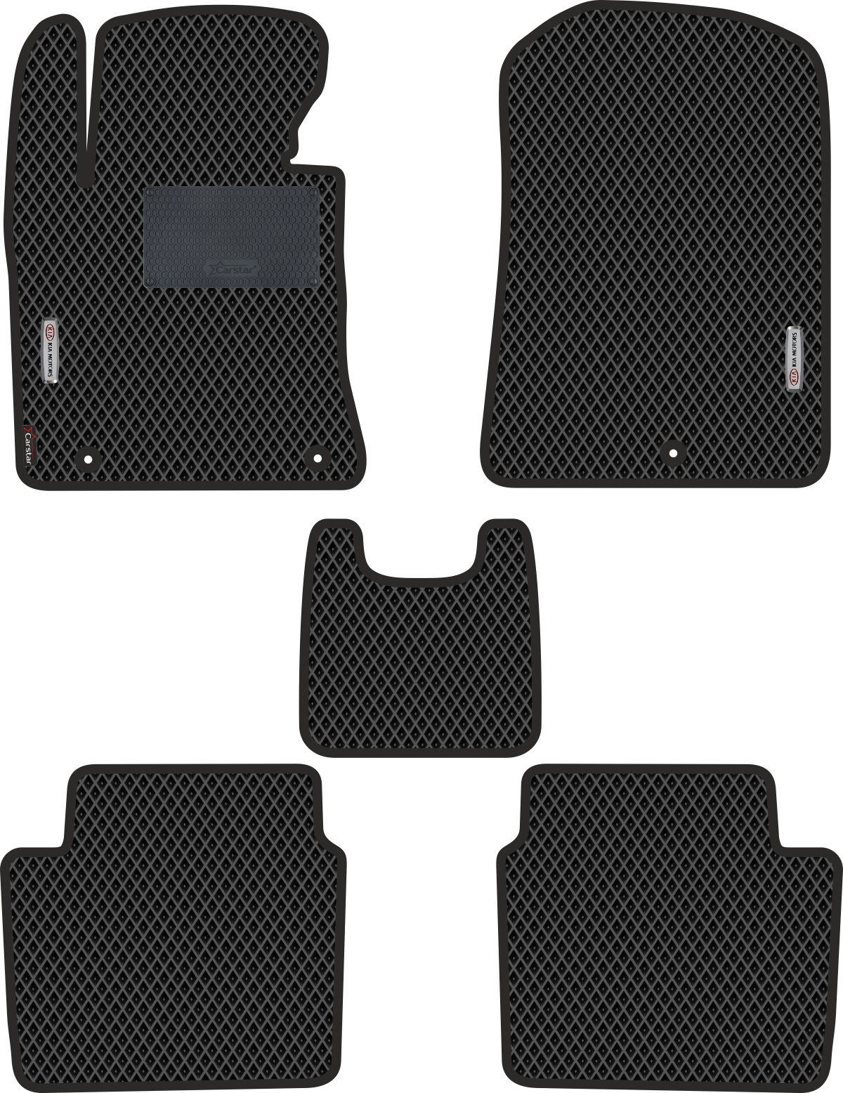 

Комплект ковриков Kupi-Kovrik EVA для Kia Cerato III 2013-2020, чёрный,подпятник,2 эмблемы