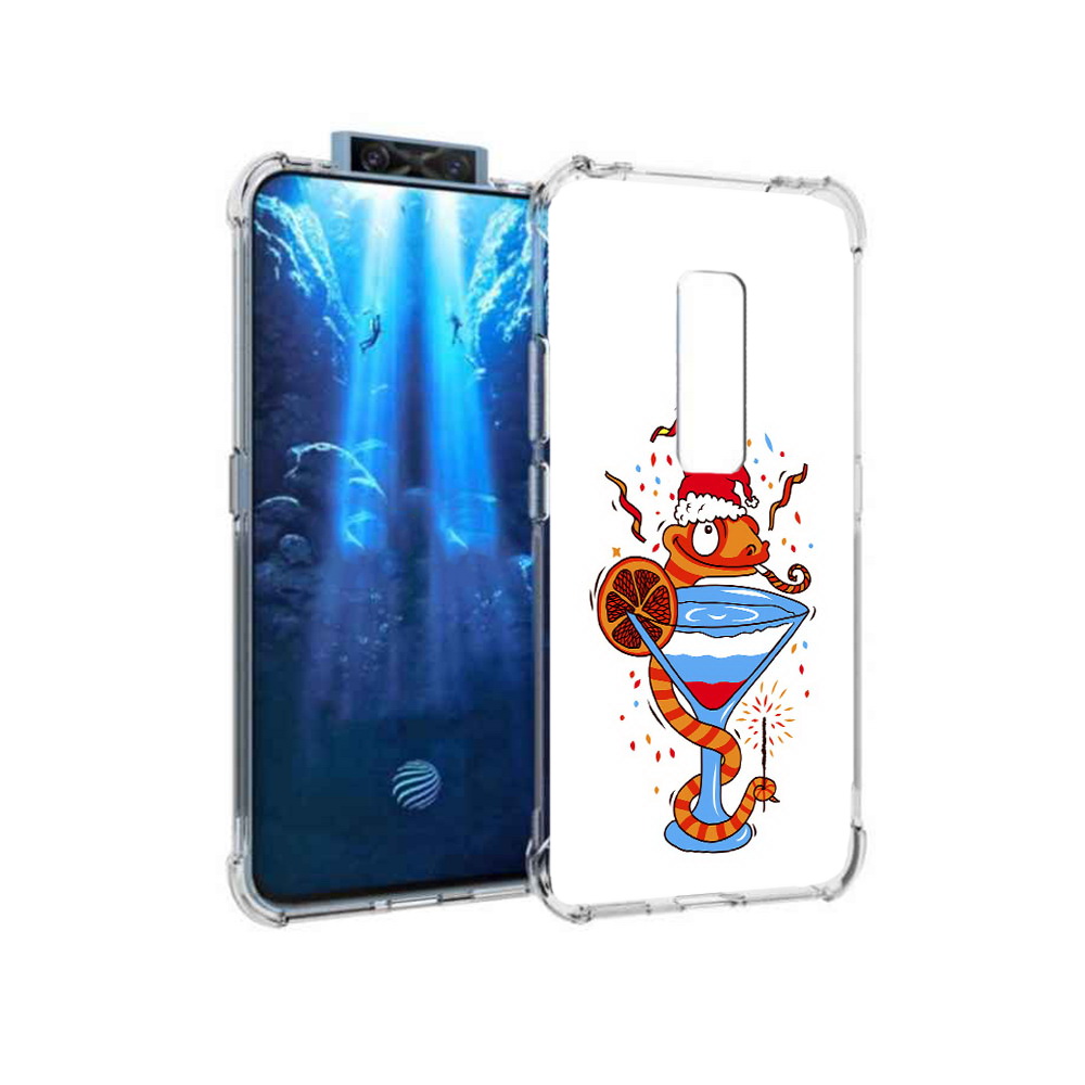 

Чехол MyPads Tocco для Vivo V17 Pro змейка (PT226965.387.364), Прозрачный, Tocco