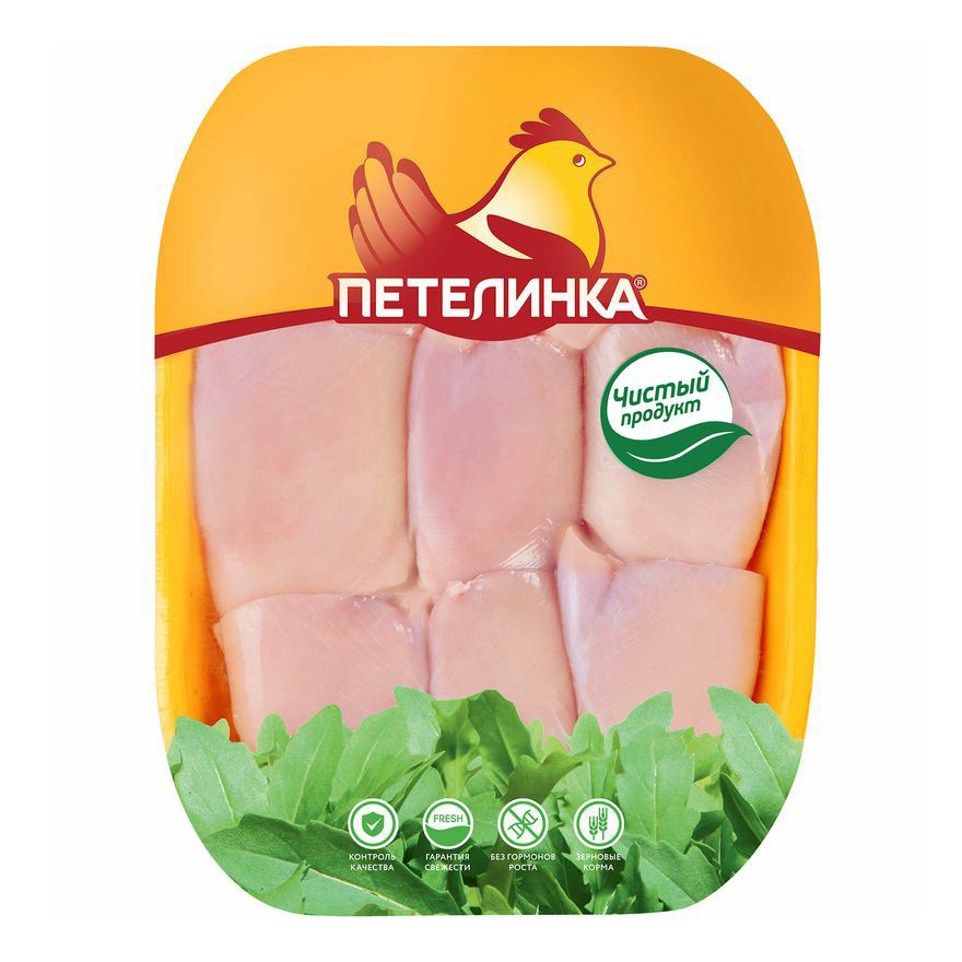 Филе бедра цыпленка-бройлера Петелинка без кожи охлажденное +-1 кг