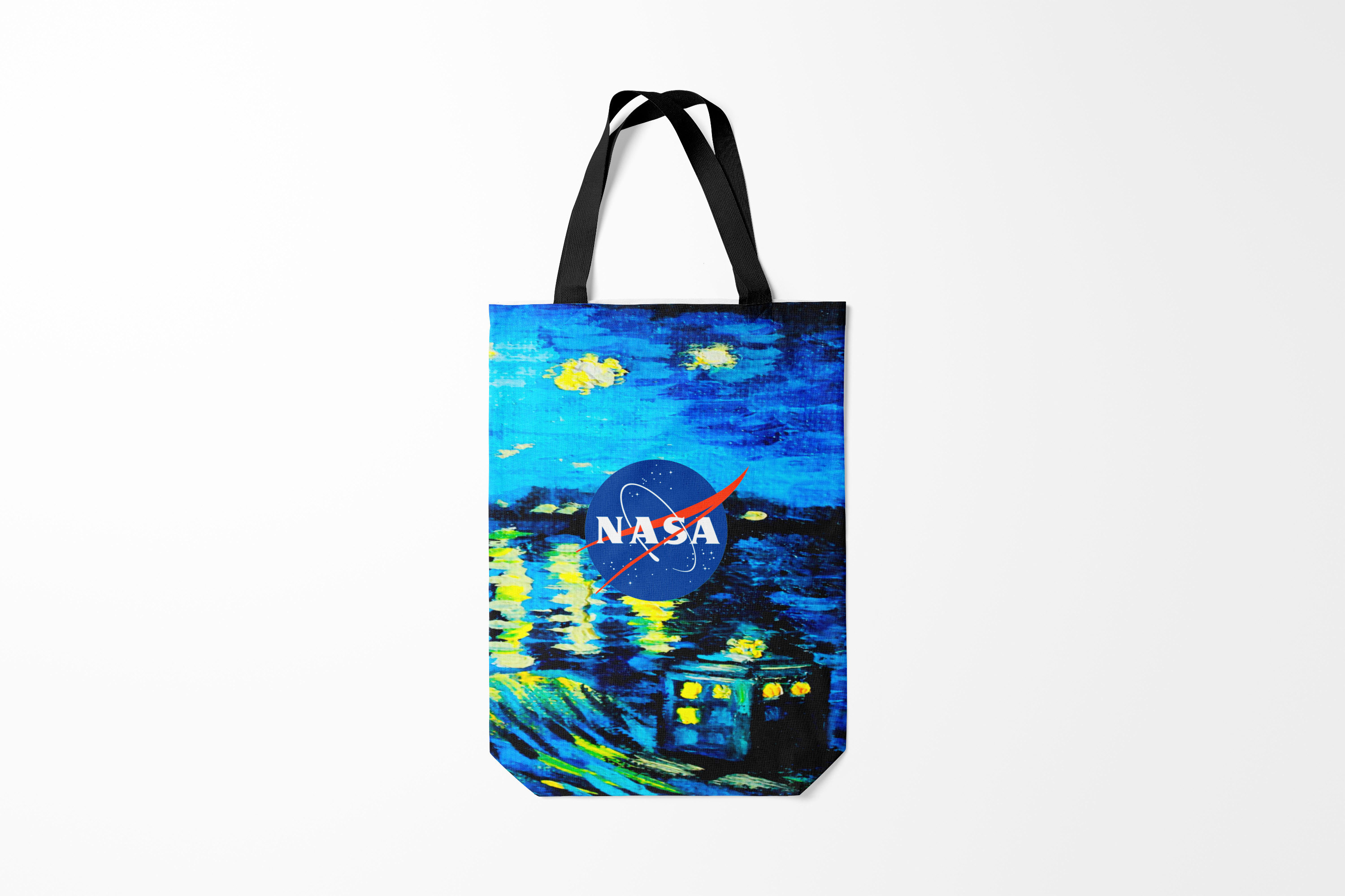 

Сумка шoппер унисекс Burnettie Модные NASA ВАНГОГ, синий, Модные NASA ВАНГОГ
