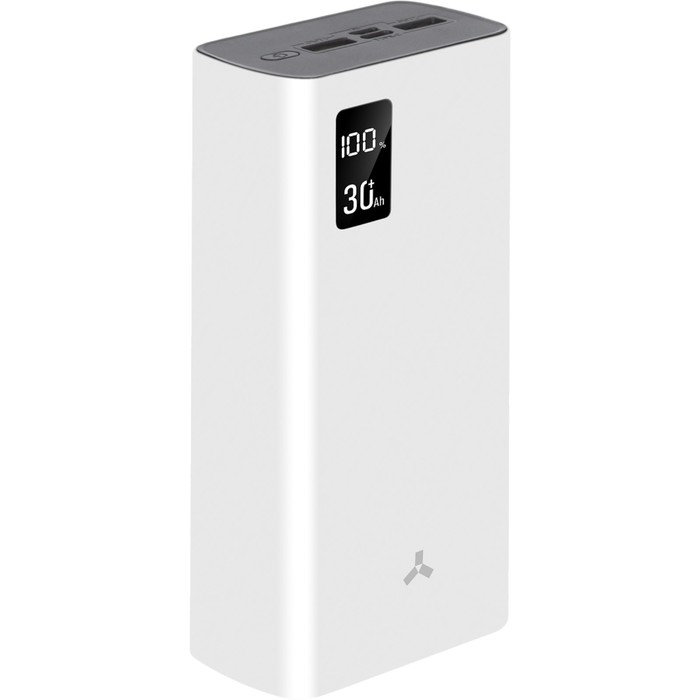 

Внешний аккумулятор Accesstyle Bison 30PQD, 30000 мАч, 2USB/USB-C, 3А, белый