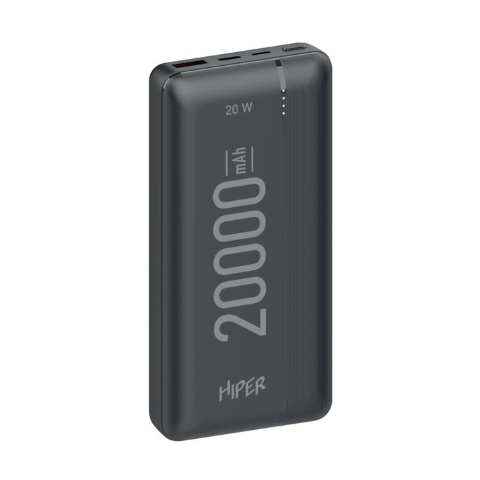 Внешний аккумулятор Hiper MX Pro 20000, 20000 мАч, 3A, USB, QC, PD, черный