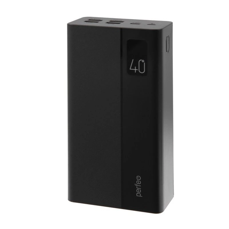 

Внешний аккумулятор Perfeo MOUNTAINS PF_D0144, 40000 мАч, 4 USB, 3А, черный