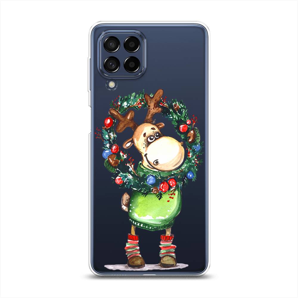 

Чехол на Samsung Galaxy M53 "Олень с новогодним венком", 2105850-4