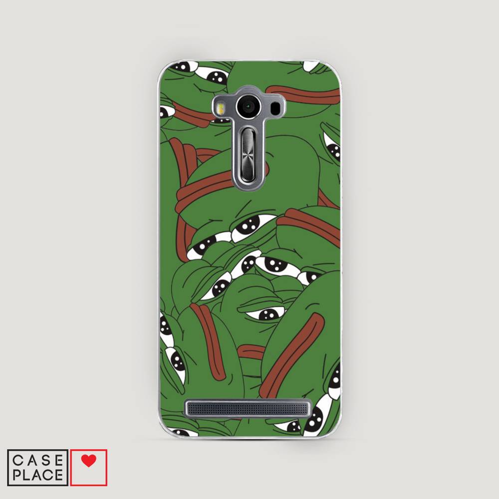 

Чехол Awog на Asus Zenfone 2 Laser ZE550/551KL "Печальный frog", Зеленый;белый, 40250-9