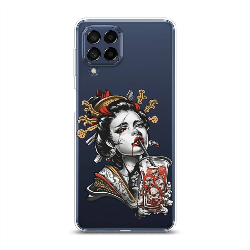 

Чехол на Samsung Galaxy M53 "Опасная гейша", Красный;черный;серый, 2105850-4