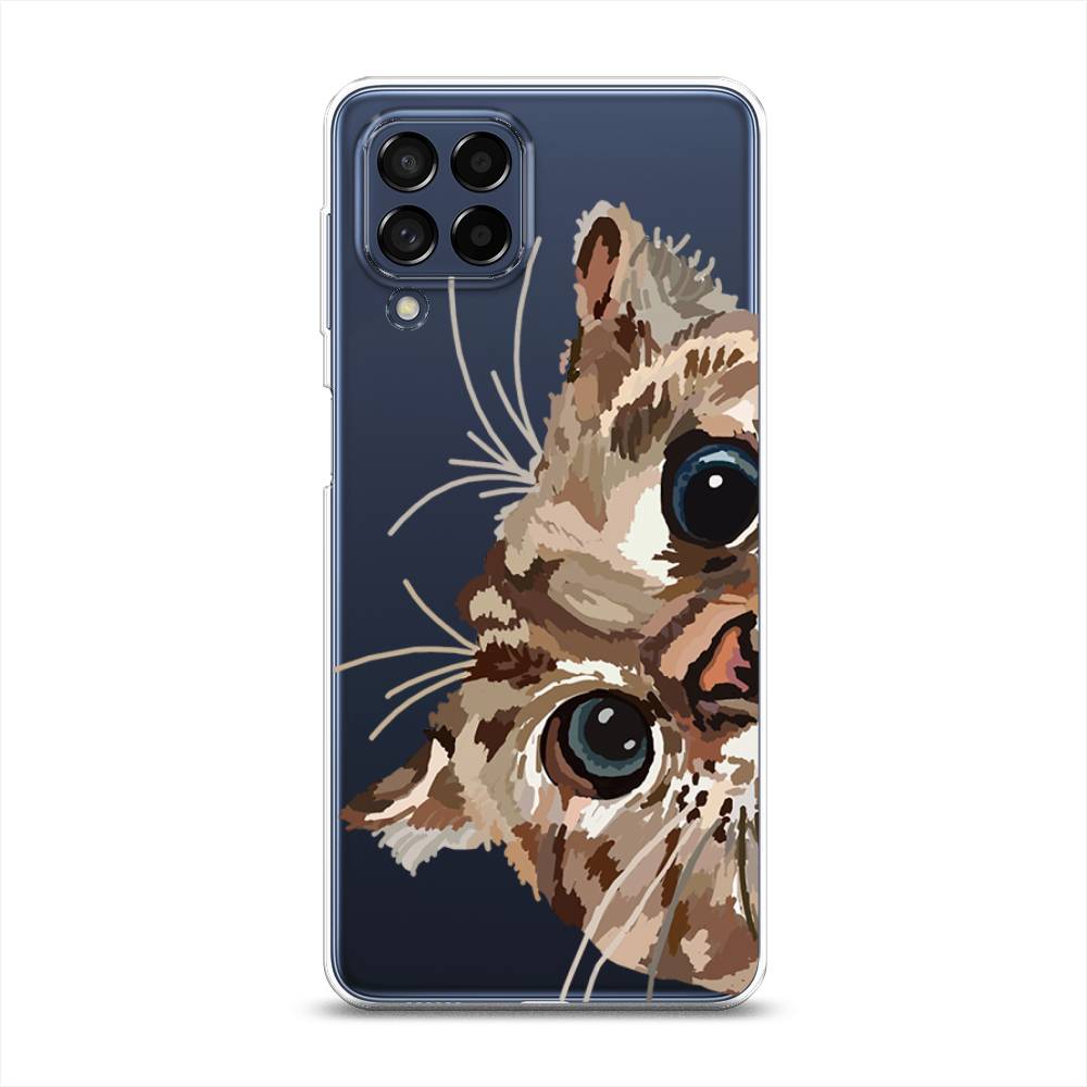 

Чехол на Samsung Galaxy M53 "Любопытный кот", Коричневый;синий;черный, 2105850-1