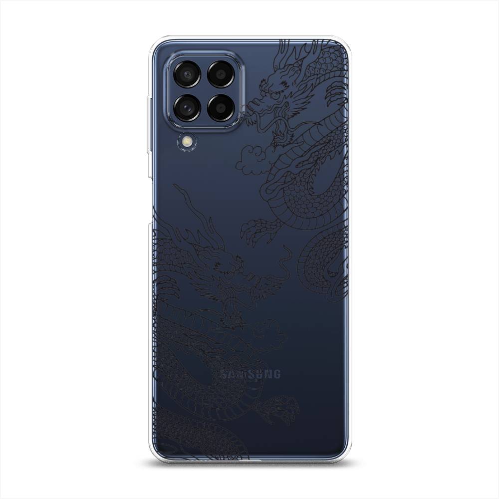 

Чехол на Samsung Galaxy M53 "Два китайских дракона", Серый;черный, 2105850-1
